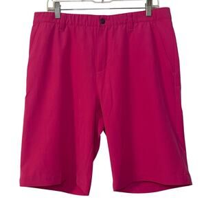 Adidas Size 35 Men's Pink Golf Shorts Athletic Preppy Tennis Outdoor Grip Waist